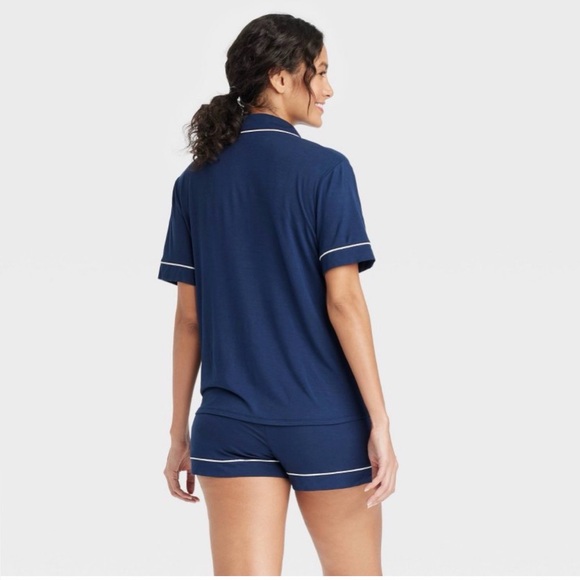 Auden Women’s Cloud Knit-Navy Blue Pajama Set - Picture 2 of 9